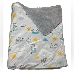 Disney Baby Winnie the Pooh Baby Blanket Sun Clouds Sherpa NoJo  30 x 38